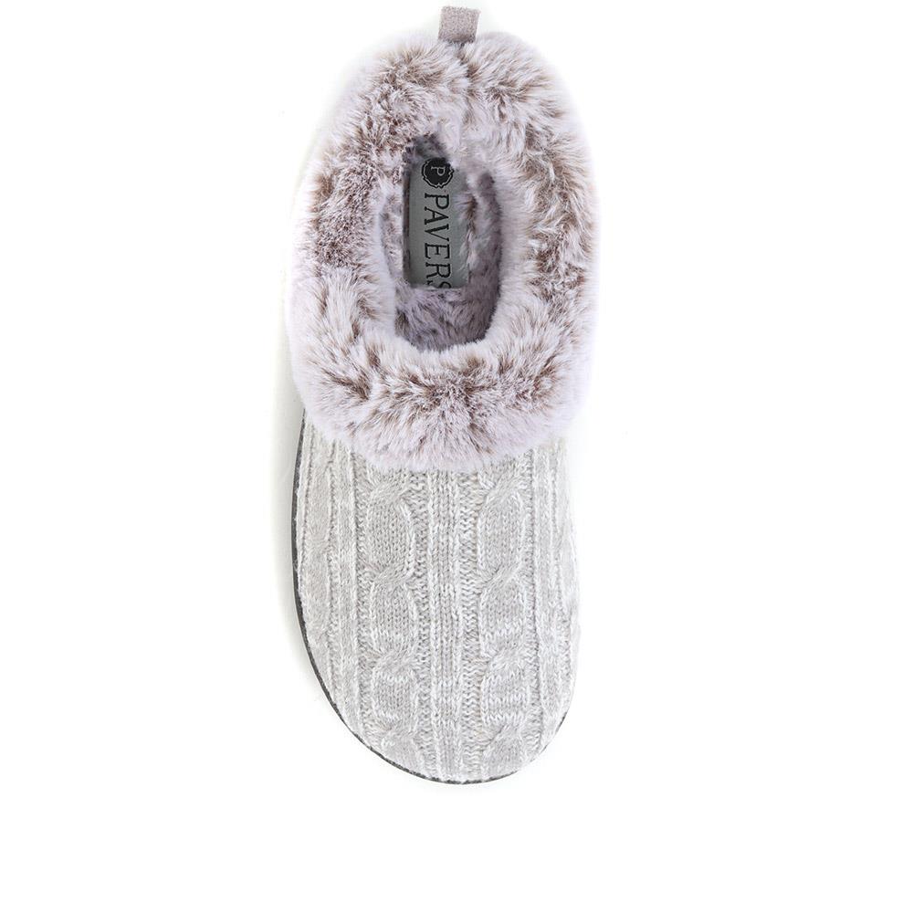 Faux-Fur Wide-Fit Slippers - QING36019 / 322 513 image 3