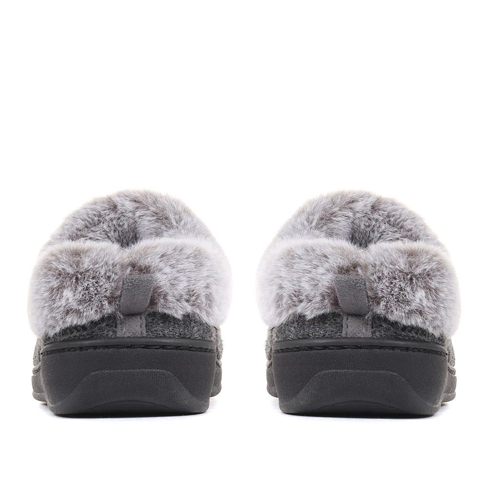 Faux-Fur Wide-Fit Slippers - QING36019 / 322 513 image 2
