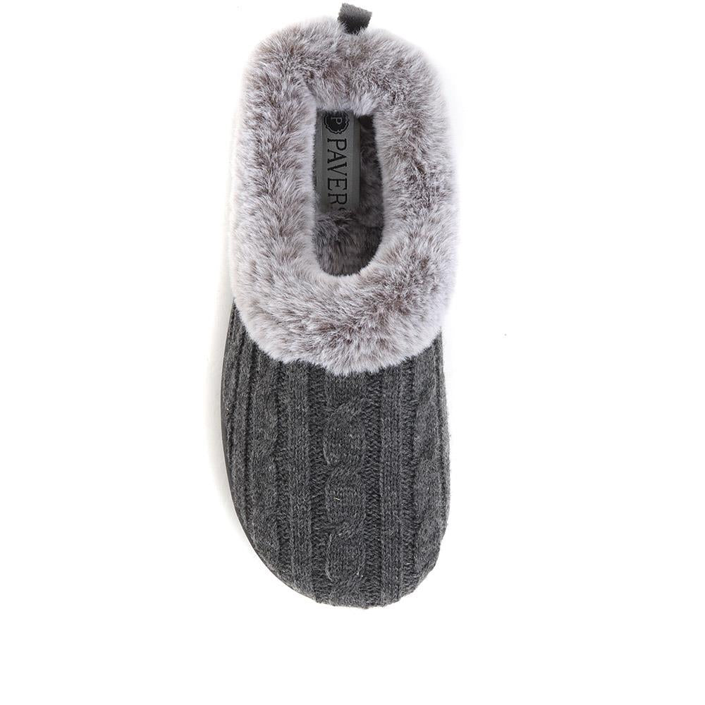 Faux-Fur Wide-Fit Slippers - QING36019 / 322 513 image 3