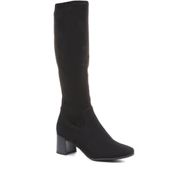 Block Heeled Knee High Boots