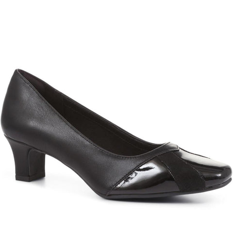 Ankle Chain Heeled Court Shoes Ex Wide | Simply Be