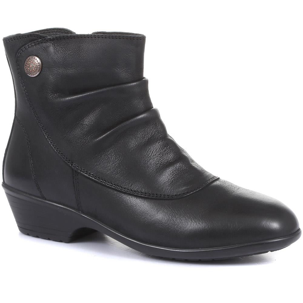 Wide Fit Leather Ankle Boots - KF30004 / 316 380 image 0