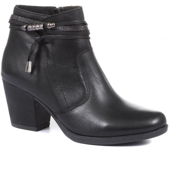 Heeled Leather Ankle Boots (VED34001) by Pavers @ Pavers Shoes - Your ...