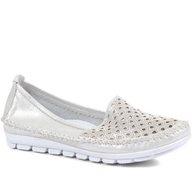 Comfortable Leather Slip-On Pumps