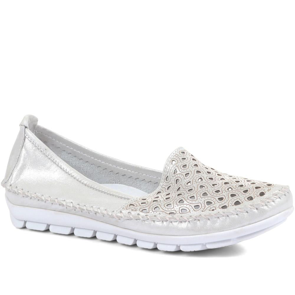 Comfortable Leather Slip-On Pumps - SIMIN35005 image 0