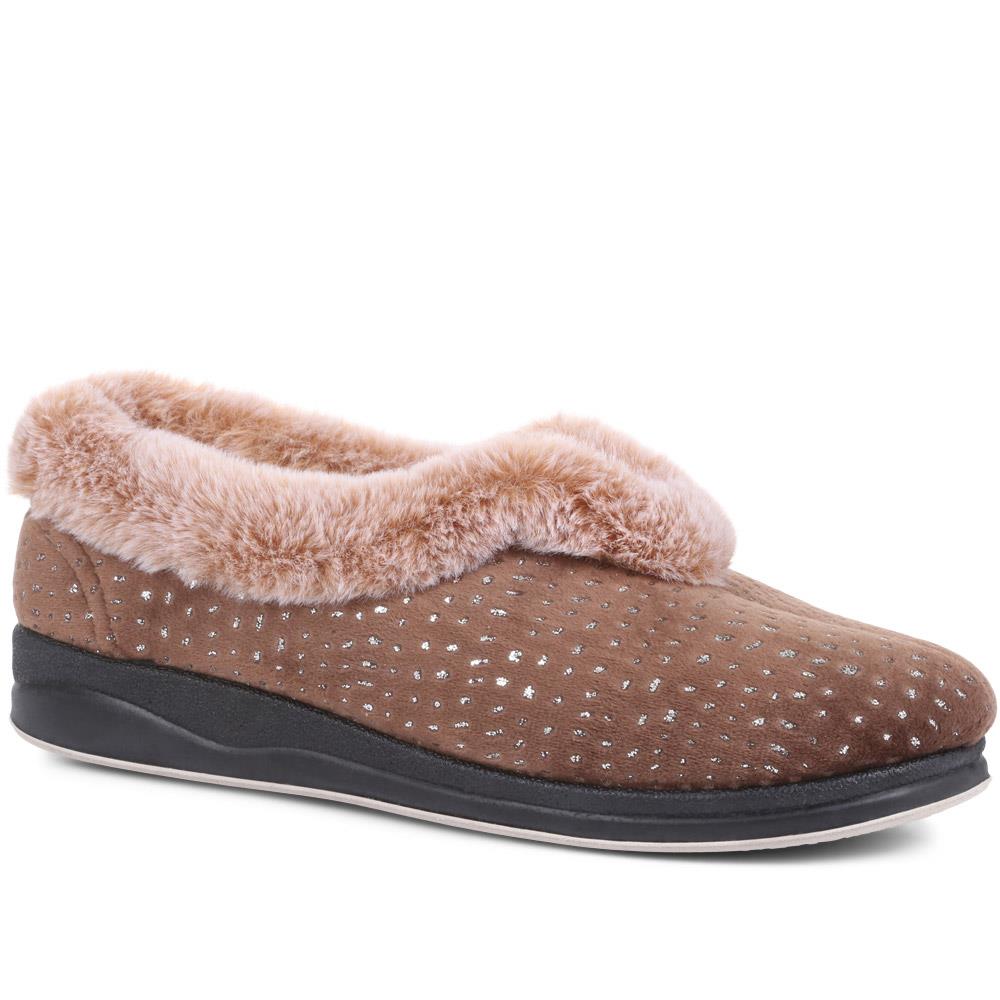 Wide Fit Full Slippers - QING36011 / 322 341 image 0