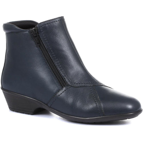 Ladies wide fit sales navy ankle boots