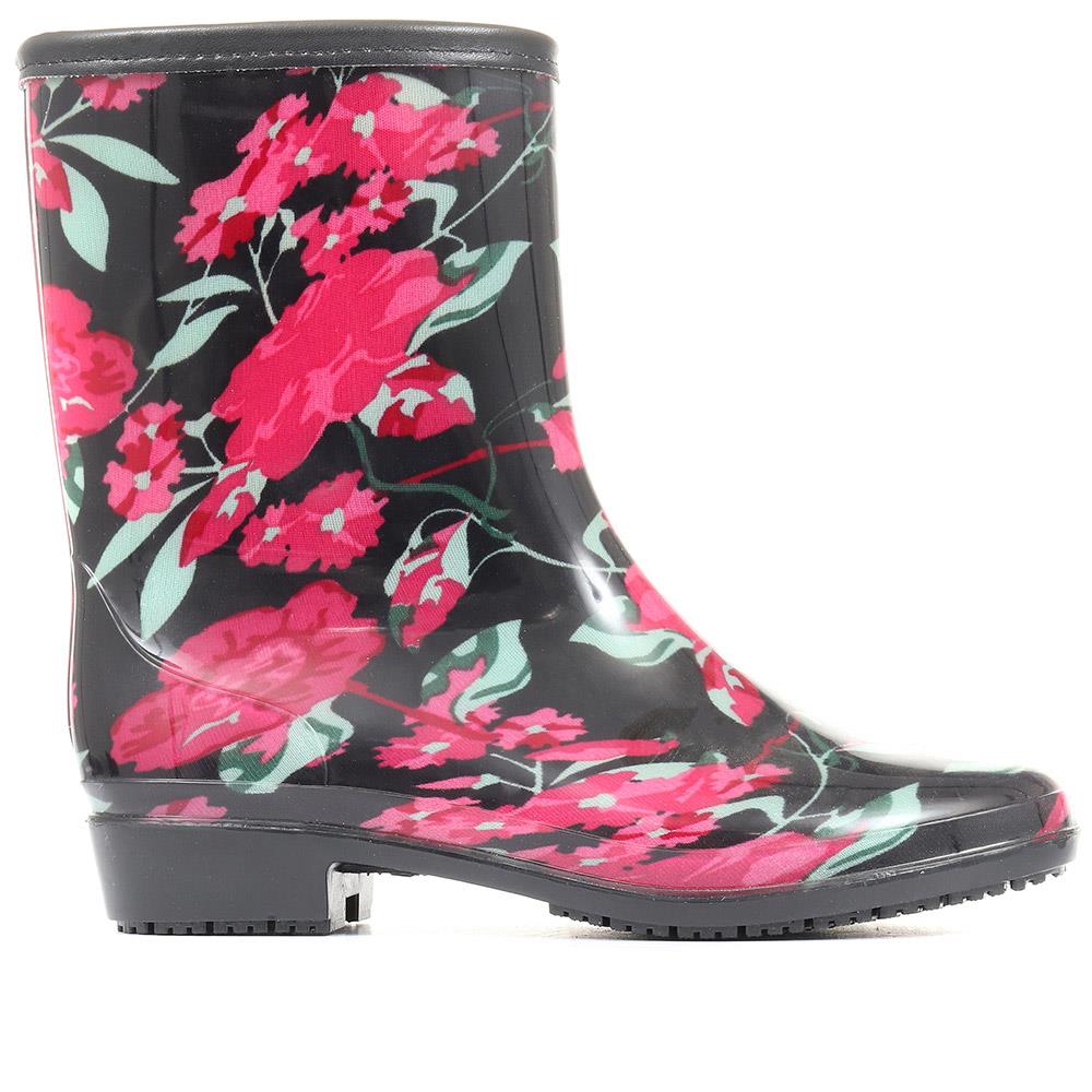 Floral Print Wellie Ankle Boot - FEI30008 / 316 230 image 1