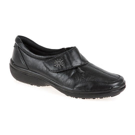 Extra Wide Leather Touch Fasten Shoe