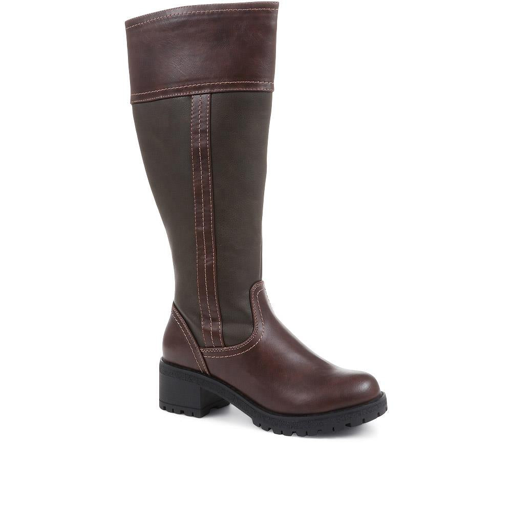 Leather Mid-calf Boots - WBINS36132 / 323 116 image 0