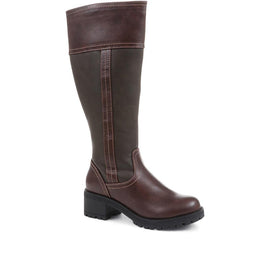 Leather Mid-calf Boots