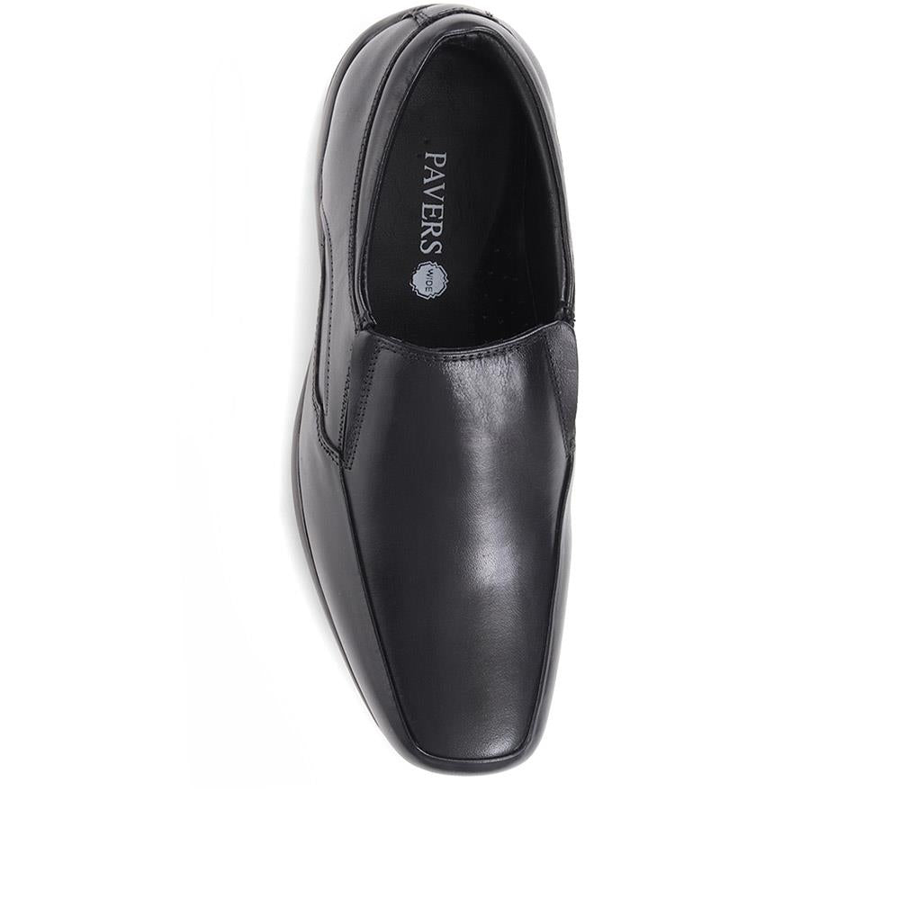Wide Fit Leather Slip On Shoes - THEST36001 / 323 284 image 3