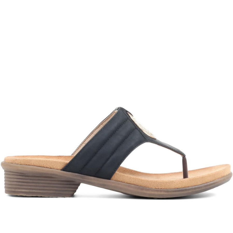 Ego Captivating Black Toe Post Heeled Sandals - Size 4 - Brand New | eBay
