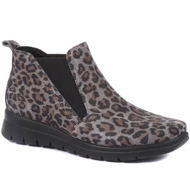 Leopard Print Chelsea Boots