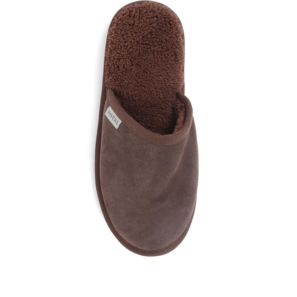 Wide Fit Suede Slippers - QING36023 / 322 518 image 3