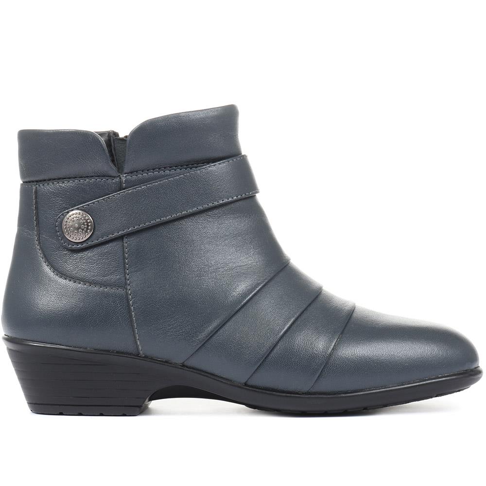Wide Fit Leather Ankle Boots - KF30008 / 316 384 image 1