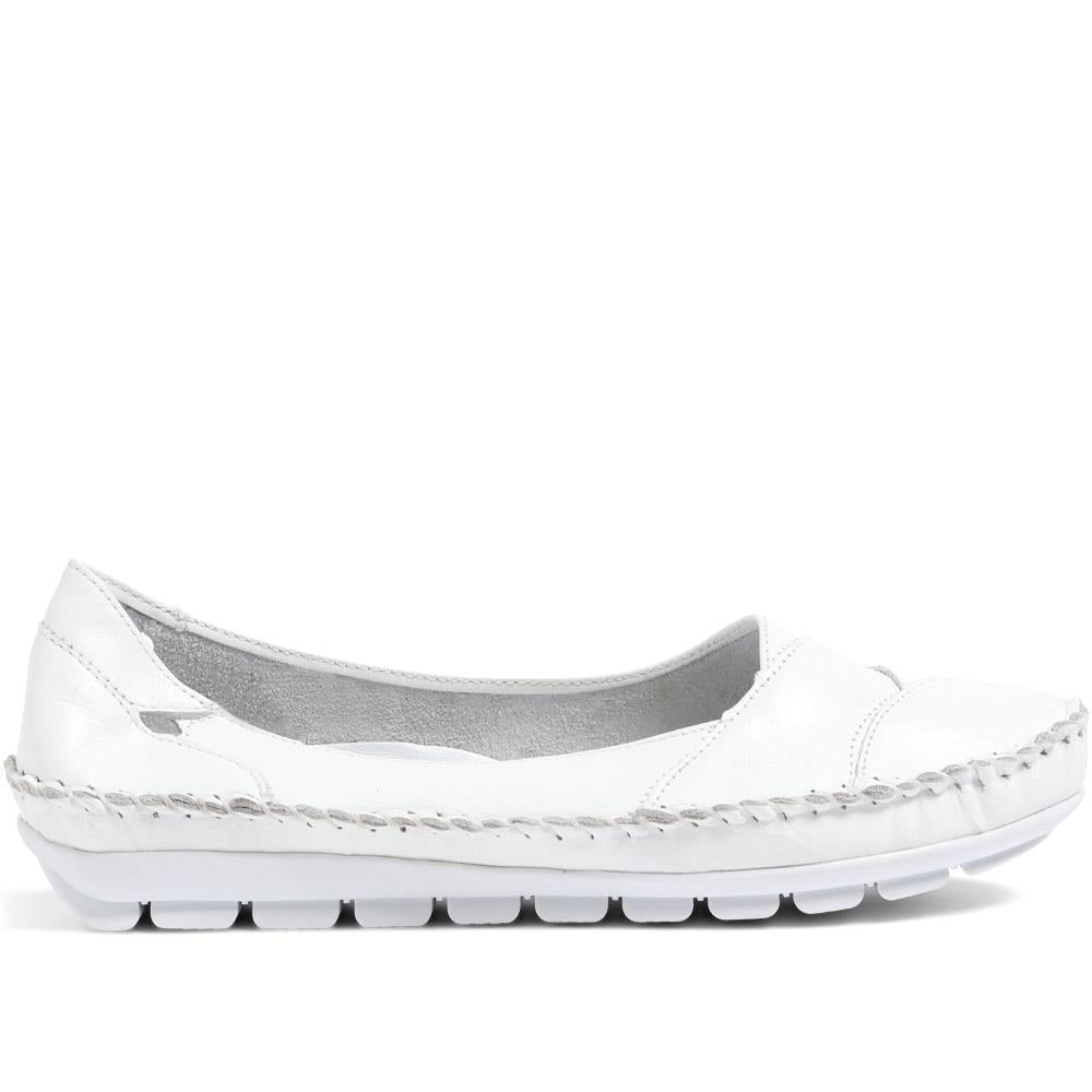 Wide Fit Leather Slip-On Shoes - SIMIN37001 / 323 260 image 1