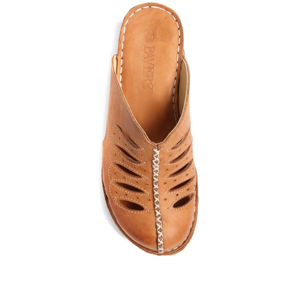 Leather Wedge Clogs - CAY37009 / 323 854 image 3