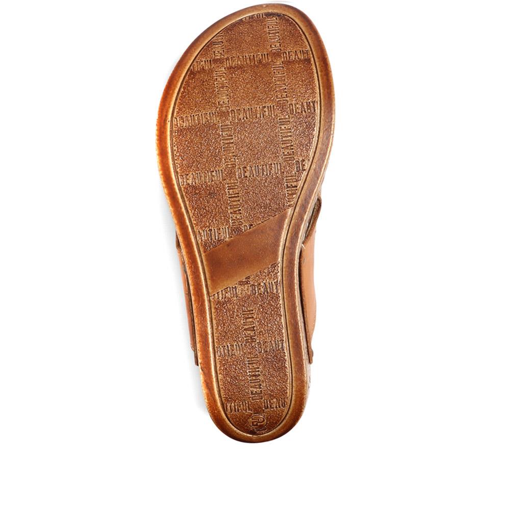 Leather Wedge Clogs - CAY37009 / 323 854 image 4