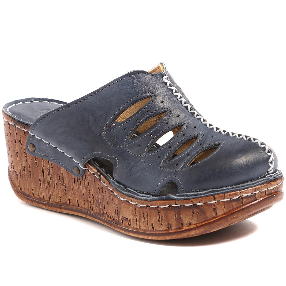 Leather Wedge Clogs - CAY37009 / 323 854 image 0