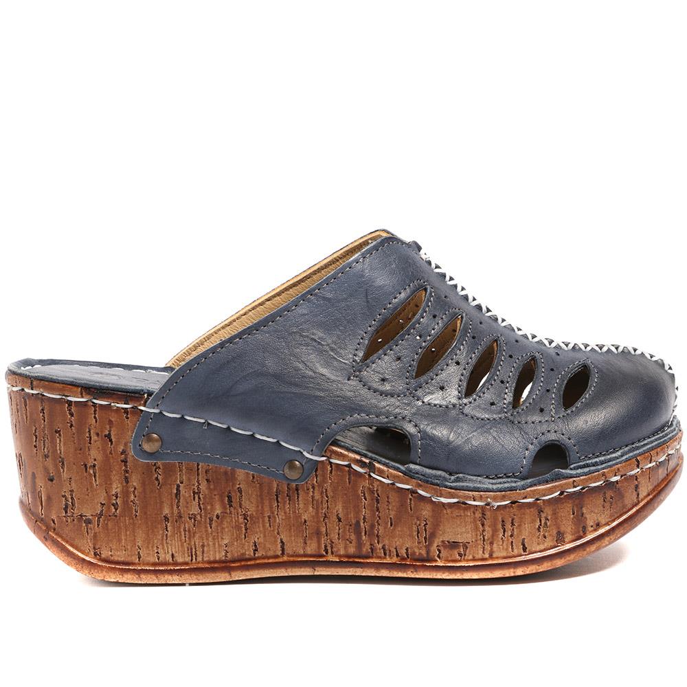 Leather Wedge Clogs - CAY37009 / 323 854 image 1