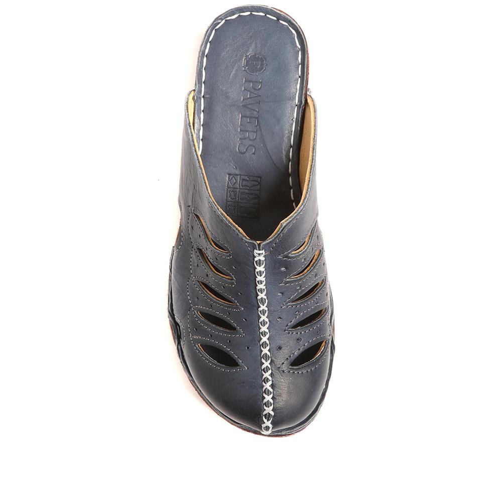 Leather Wedge Clogs - CAY37009 / 323 854 image 3