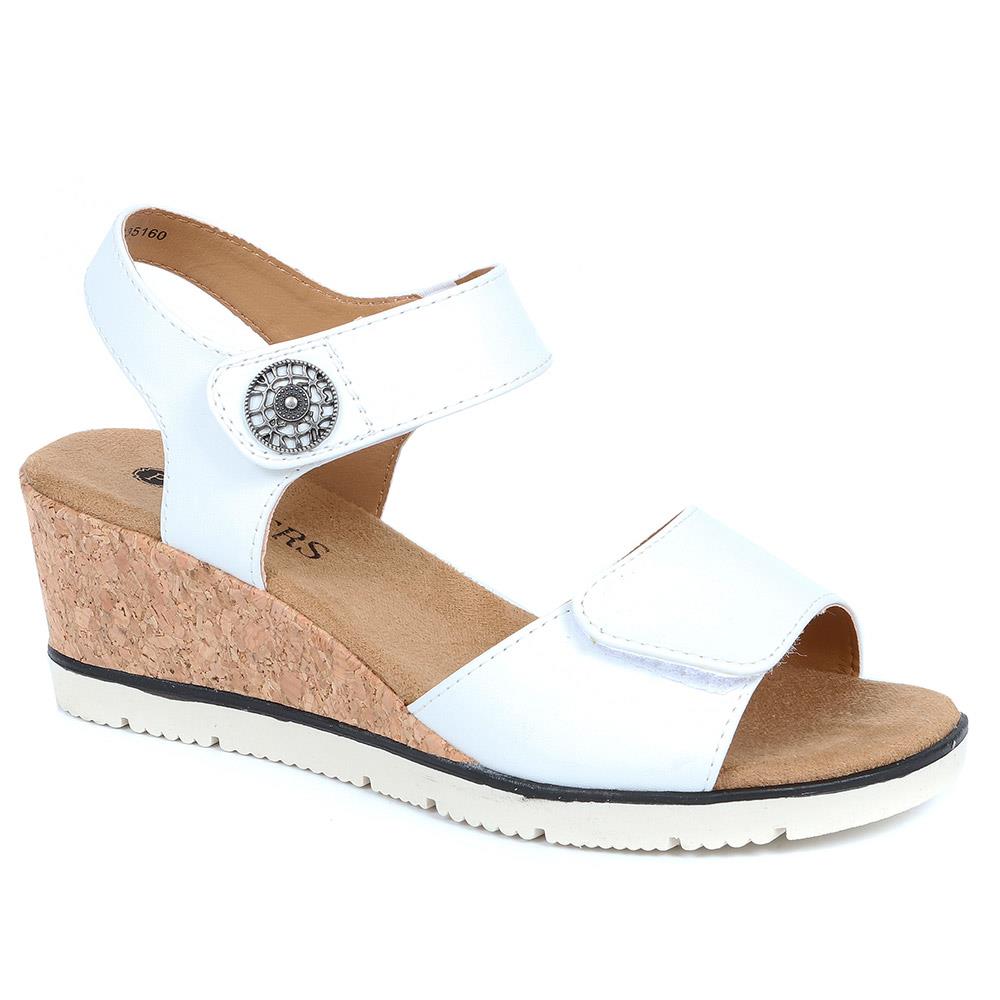 Oh My Sandals 5224 Minerva white wedge sandal