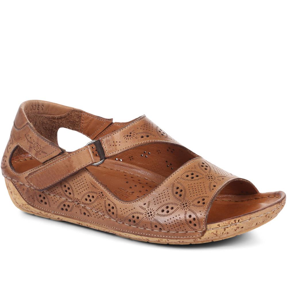 Leather Flat Sandals - KARY29011 / 315 353 image 0
