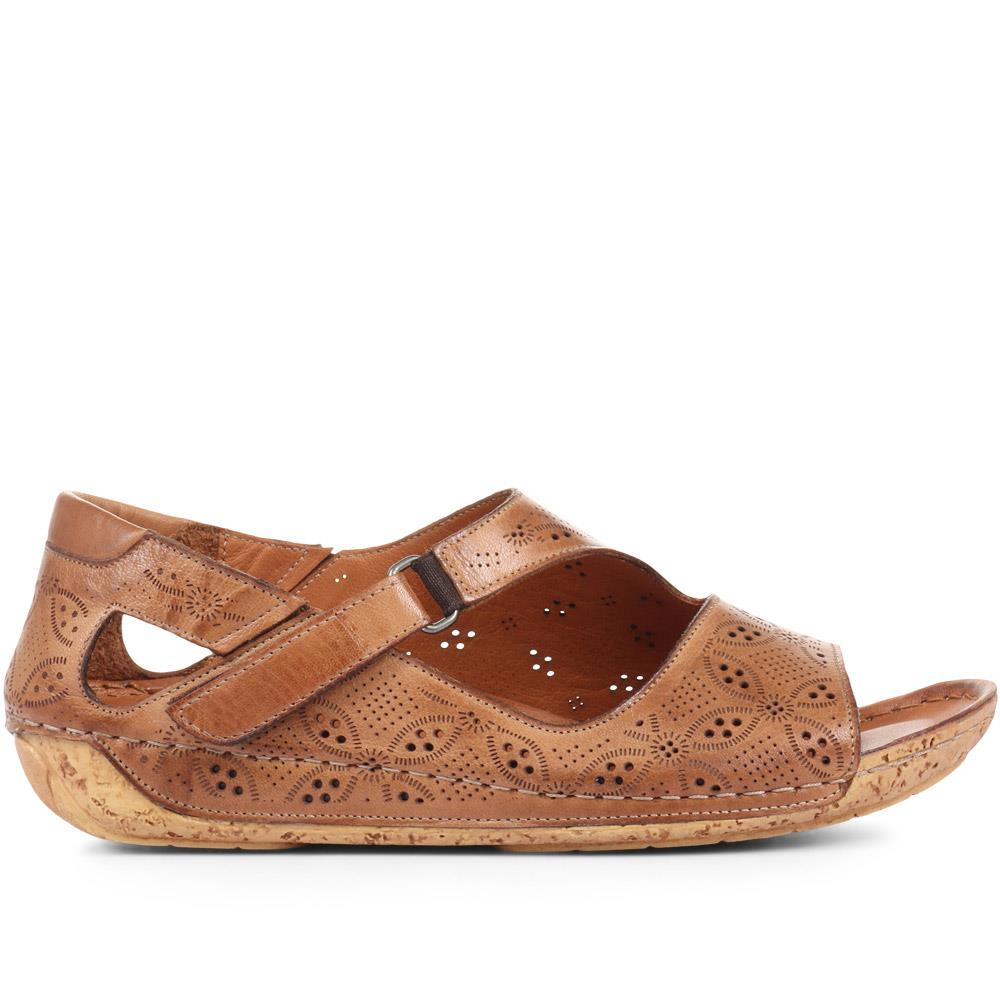 Leather Flat Sandals - KARY29011 / 315 353 image 1