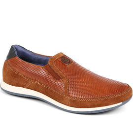 Slip-On Leather Trainers