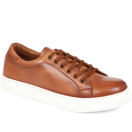 Lace-up Leather Trainers