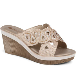 Textured Wedge Sandals