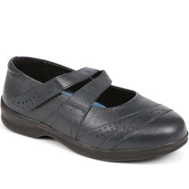 Extra Wide Fit Touch Fasten Leather Mary Janes