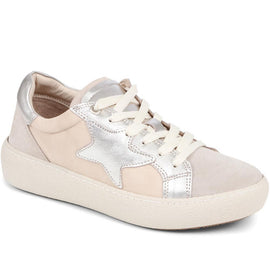 Leather Lace Up Trainers