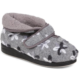 Extra Wide Fit Touch Fasten Slipper Boots