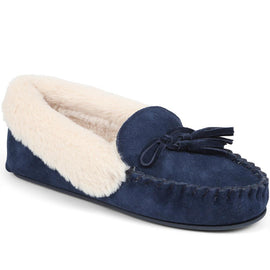 Suede Moccasin Slippers