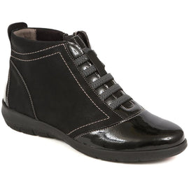 Patent Lace Up Ankle Boots