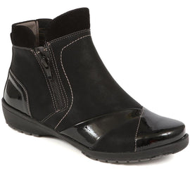 Patent Accented Ankle Boots