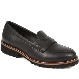 Leather Chunky Sole Loafers