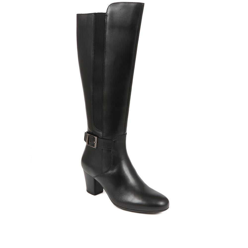 Heeled Buckle Detail Knee Boots - RNB38011 / 324 337 image 0