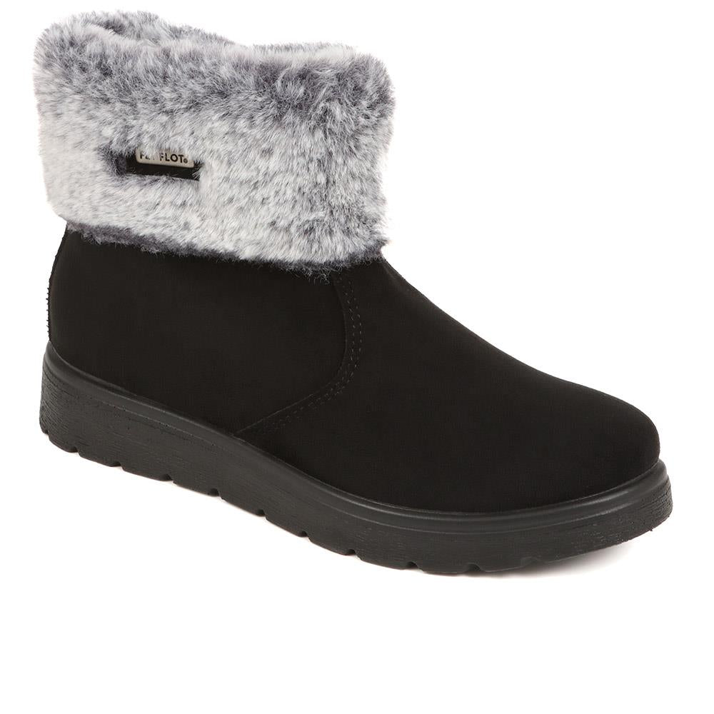 Flyflot Faux Fur Trimmed Ankle Boots - FLY38051 / 324 081 image 0