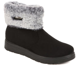 Flyflot Faux Fur Trimmed Ankle Boots