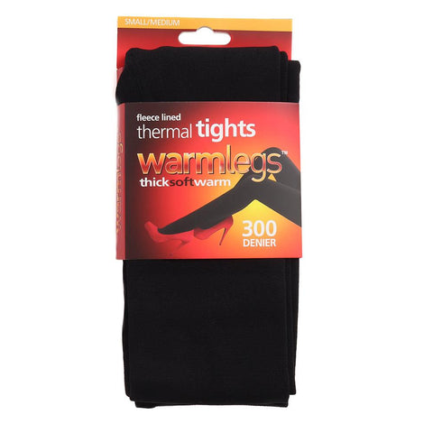 Black Fleece Lined Thermal Tights