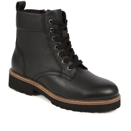 Lace-Up Leather Boots