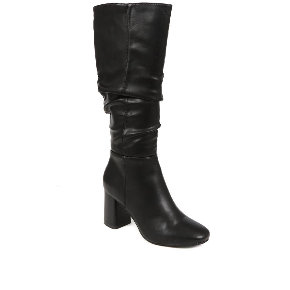 Knee High Slouch Heeled Boots - WOIL38048 / 324 854 image 0