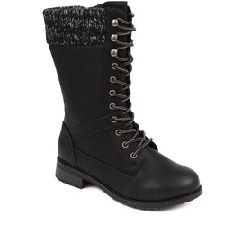 Lace Up Calf Boots