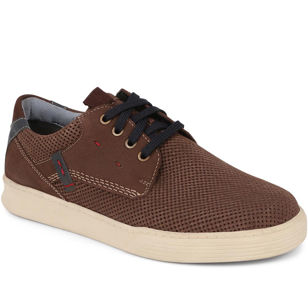 Suede Lace-Up Trainers  - PARK39001 / 324 896 image 0