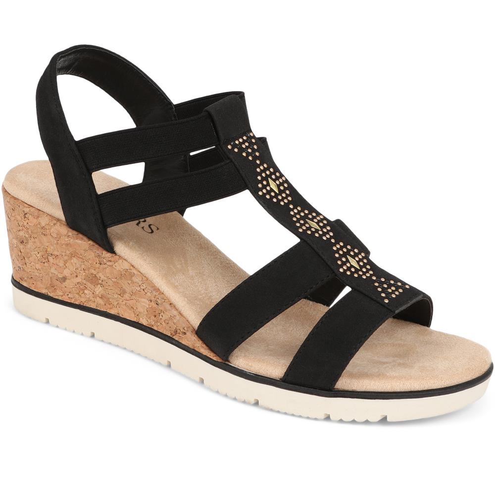 Embellished Gladiator Wedge Sandals - WBINS39029 / 325 230 image 0