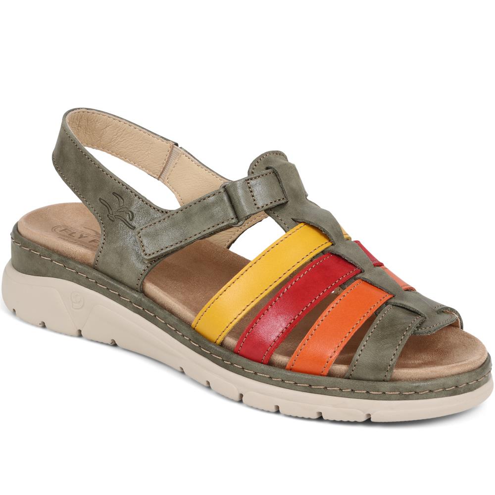 Touch-Fasten Leather Sandals  - CAL39020 / 325 263 image 0