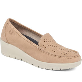 Fly Flot Leather Wedge Loafer 